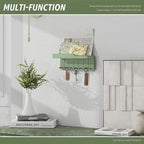 Rebee Vision Key Holder Wall Mount with 7 Hooks for Home Decor, Green - Image 4