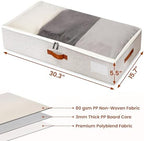 Large Under Bed Storage, 2 Pack Under Bed Storage Containers with Clear Cover, Reinforced Handles and Label Pocket for Dorms, Clothes, Shoes, Blankets, Linens, Only Needs 6" of Clearance - Image 2