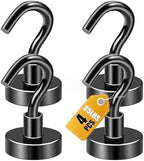 DIYMAG Magnetic Hooks, Strong Magents 4 Pack 85lbs for Cuise Cabins Black by DIYMAG