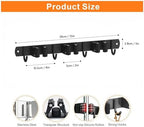 CUXIXA 2 Pack Mop and Broom Holder Wall Mount, Non-slip Broom Hanger Wall Mount, Heavy Duty Mop Broom Organizer for Kitchen Garden Garage Laundry Room Wall Decor Organization and Storage Black 3R4H - Image 4