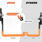 Heavy-Duty Storage Magnetic Hooks，No Need for Drilling, with Anti-Slip Coating, Suitable for Garages, Workshops, Kitchens, Storage Cabinets, RVS, Garden Tool Storage (Orange 3 pro) - Image 3