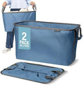 Collapsible Laundry Basket - Denim/Shadow Gray(2PK) by CleverMade