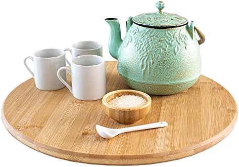 TB Home 14 Inch Bamboo Lazy Susan Turntable for Kitchen & Table Top by TB+Home
