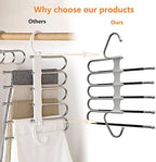 Upgrade Azeroth Pants Hangers 4 Pack Space Saving S-Type Stainless Steel Clothes Pants Hangers,Anti-Slip Design,Clothes Closet Storage Organizer for Pants Jeans Trousers Skirts Scarf - Image 5