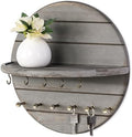 Rebee Vision Pine Wood Key Holder Wall Mount for Rustic Wall Decor, OldGray by REBEEVISION