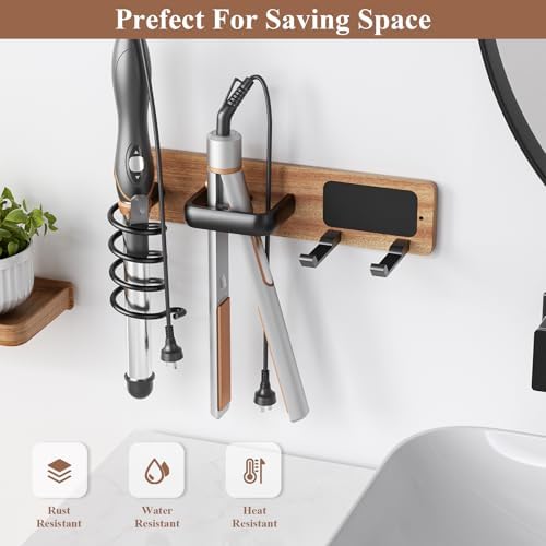 Tindbea Hair Dryer Holder Wall Mount Aluminum Alloy Hot Tools Organizer - Image 6