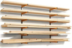 BORA Wood Rack, 6-Level Wall Mount Lumber Storage Rack for Wood Storage by BORA