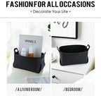 Leather Valet Tray, Jewelry Tray, Catchall Tray, Desktop Storage Organizer，Bedside Caddy for Men Key Wallet Watch Coin Phone Change,Candy Holder Sundries Tray,Convenient for Travel (Black) - Image 5
