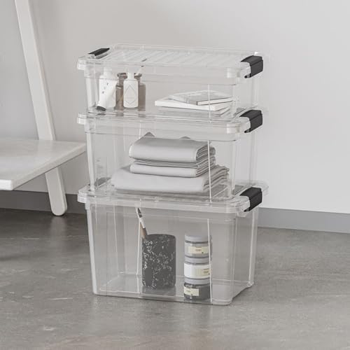 Superio 11 Quart Clear Plastic Storage Boxes with Lids, Stackable Organizer Containers, BPA-Free Storage Bins for Home, Office, School & Dorm, 8 Pack - Image 7