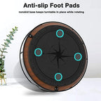 Lazy Susan Turntable Organizer with Anti-Slip Mat for Cabinet Pantry Kitchen Countertop Refrigerator Office, Pine Wood, 10", Brown - Image 7