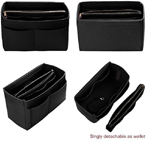 ZTUJO Purse Organizer Insert, Felt Bag Organizer with Metal Zipper, Handbag & Tote Shaper, For Speedy Neverfull Tote, 7 Sizes - Image 3