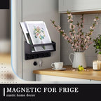 Colingmill Magnetic Mail and Key Holder with 5 Hooks for Wall, Black - Image 4