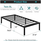 Maenizi XL Twin Bed Frame, 12 Inch Heavy Duty Metal Twin XL Bed Frame - Image 2