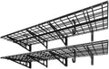 FLEXIMOUNTS 2-Pack 2x6ft Garage Shelving with Hooks, 1400lbs Load, Black by FLEXIMOUNTS