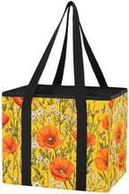 Trunk Organizer Collapsible Car Organizer with Handle Car Storage Box Bin for Groceries SUV Utility Tote Bag Portable Vehicle Container Yellow Poppy and Daisy Spring01 by WelcometoElliTarr