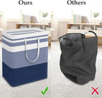 StorageRight Laundry Basket Hamper, 125L Collapsible Clothes Storage, Blue - Image 5