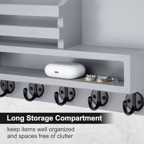 Key and Mail Holder Wall Mount, Key Holder with Long Storage Box - Image 4