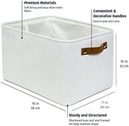 OrganiHaus 15x11in Canvas Storage Baskets 3 Pack - Fabric Bins for Shelves - Image 2
