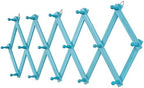 SCUNDA Beachy Coastal Wall Rack with 16 Hanging Hooks, Beach Decorations for Home, Nautical Style Wall Mounted Wood Coat Rack(Rustic Blue) by SCUNDAHOME