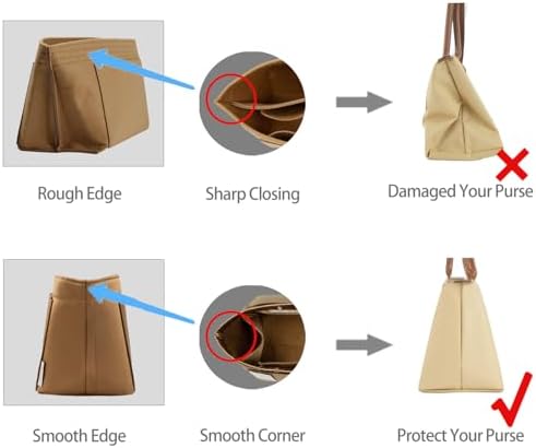 ZTUJO Purse Organizer Insert For Handbag & Tote Shaper,Tote Bag Organizer Insert For Speedy Neverful, 6 Sizes(X-Large,Silky Brown) - Image 4