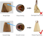 ZTUJO Purse Organizer Insert For Handbag & Tote Shaper,Tote Bag Organizer Insert For Speedy Neverful, 6 Sizes(Medium, Silky Brown) - Image 4