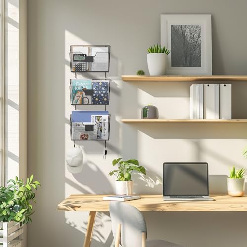 OYEAL Hanging Wall File Organizer, Mesh File Folder Holder for Home Offic - Image 5