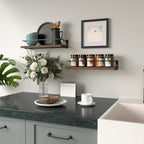 RICHER HOUSE Floating Shelves Bathroom, Small Wall Shelf Over Toilet 2 Set - Image 6