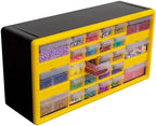 Akro-Mils 26-Drawer Plastic Drawer Storage Cabinet for Garage Organization, Bead Organizer, Building Bricks Storage, Teacher Toolbox, Makeup Organizer, 20-Inch W x 6-Inch D x 10-Inch H, 10126 Yellow - Image 4