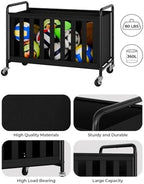 StorageWorks Sports Ball Storage Cart with Wheels, Garage Ball Storage - Image 3