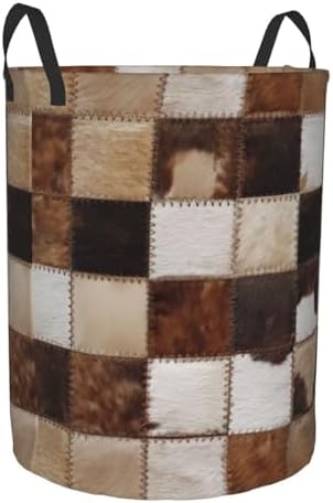 Cow Laundry Basket Storage Bin Foldable Laundry Hamper Clothes Storage Bucket Organizer 19.6x15.7 Inch For Laundry Room/Bedroom/Bathroom - Image 2