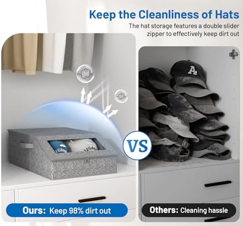AOODA 2 PCS Sturdy Hat Storage for Baseball Caps, 48 Caps Hat Organizer - Image 5