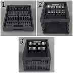 Idotry 3-PACK 15 L Folding Storage Crates, Stackable Collapsible Basket - Image 3