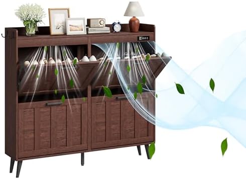 ChooChoo Shoe Storage Cabinet with 4 Flip Drawers and Deodorizer by ChooChoo