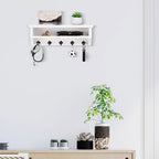 Nekon Key Holder Wall Mount, Wall Organizer Shelf with 5 Key Hooks - Image 4