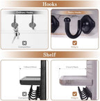 Key Holder for Wall, Mail Organizer Wall Mount with 6 Hooks Wooden Hanging Key Rack for Home Decor, Hallway, Entryway (Stone Gray) - Image 5