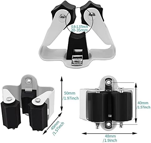 3-H Broom Holder Wall Mount 30 Pack, Stainless Steel Mop Hanger with Screws - Image 6