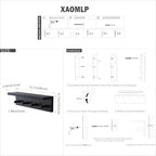 Entrance Coat Rack ，Coat Hooks, Wall-Mounted Wooden Hook Rack, Wall-Mounted Shelves are Very Suitable (Black Color Finish—A-1) - Image 4