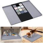 URMONA Waterproof Silicone Under Sink Mat 25'' x 22'' Shelf Liner for Kitchen and Bathroom, Cabinet and Counter Protector, Storage and Organizers, Litter Mat, Pet Cat Puppy Essentials(Light Grey) by URMONA