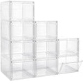 LXLXXL 9 Pack Storage Bins with Lids, 19 Qt Stackable Clear Storage Box by LXLXXL