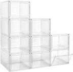 LXLXXL 9 Pack Storage Bins with Lids, 19 Qt Stackable Clear Storage Box by LXLXXL