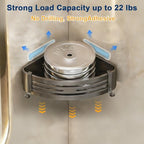 Corner Shower Caddy, No-Drilling Adhesive Shower Shelves with Hooks, Waterproof & Rustproof Removable Shower Organizer for Bathroom Kitchen - Image 3
