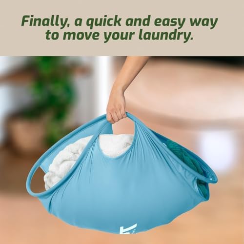 Laundry Turtle Collapsible Laundry Basket for Washer & Dryer (Aqua, Large) - Image 3