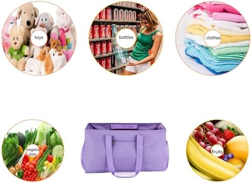 Extra Large Utility Tote Bag - Reusable Grocery Bags Foldable Heavy Duty - Image 5
