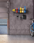 Key Holder Wall Mount Adhesive- Key and Mail Holder for Wall with 5 Hooks, Wall Mounted Mail Organizer and Key Rack, Modern Basket Key Hanger for Entryway, Home, Living Room Wall Decor, Black - Image 7
