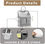Kanrichu 2pcs Wall Hanging Storage Bag, Wall Hanging Baskets for Organizing as Over the Door Organizer, Wall File Organizer, Rv Storage and Organization. For Bedroom, Office, Camper (Gray-Upgraded) - Image 2