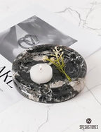 Marble Jewelry Dish, 5" Handmade Black Ring Tray - Image 5
