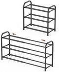 Gonfoam Expandable 3-Tier Shoe Rack for Closet and Entryway, Black by Gonfoam