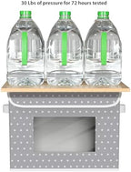 Univivi Fabric Foldable Storage Boxes with Lids, 4 Pack, Gray Star - Image 3
