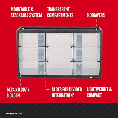 CRAFTSMAN Storage Organizer Bin System, 9 Compartment, Plastic (CMST40709) (Pack of 2) - Image 2