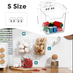 2-Pack Kitchen Cabinet Door Organizer Adhesive, Hanging Storage Bins, Stick on Wall Storage Container, Bathroom Floating Bins Wall Mounted Organizer Under Sink Caddy for Pantry Storage, Office, Dorm - Image 5